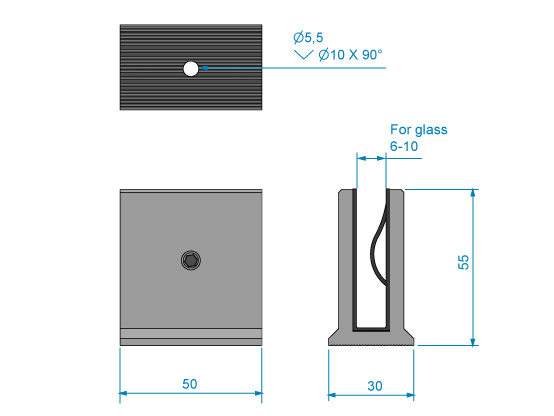 Glass Clamp For Glass Wall Floor Railing Parts Marifix