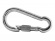 Carabiner with lock, galv. (6 x 60 mm)
