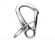 Bent mooring hook, stainless steel (108 mm)