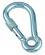 Carabiner with eyelet and lock, stainless steel (60 mm)