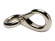Carabiner with fixed eyelet, nickel-plated (82 mm)
