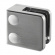 Glass clamp, square 45, flat with security holder (satin)