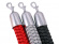 Rope with fittings for queue poles (grey)