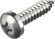 Self-tapping screw, button PZ A4, DIN 7981 (3.9 x 45 mm)