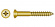 Brass screw, raised csk PZ, DIN 7995 (4.0 x 25 mm)