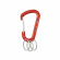 Alu spring hook with key rings red