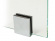 Glass clamp for glass wall, base plate/wall Black