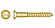 Brass screw, csk, slot, DIN 97 (2.5 x 12 mm)