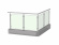 Glass railing  square post with top fitting, top